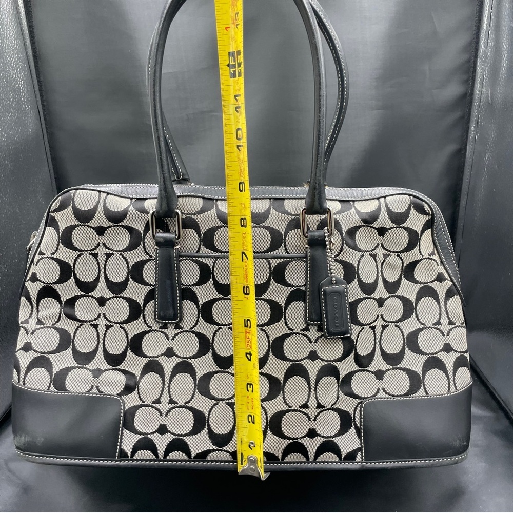 Coach Black and Gray Signature Print with Leather Accents - Picture 11 of 11